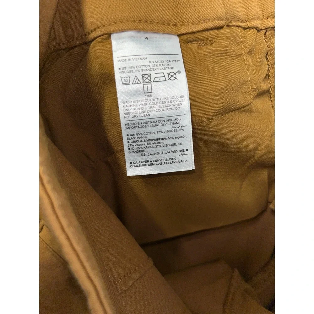 Old Navy Pixie Flare Pants Girls 4 Brown Cotton Stretch High Rise Streetwear